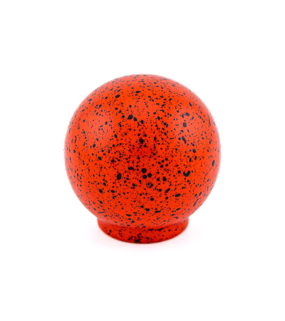 Beech wood furniture knob in red and black Mix