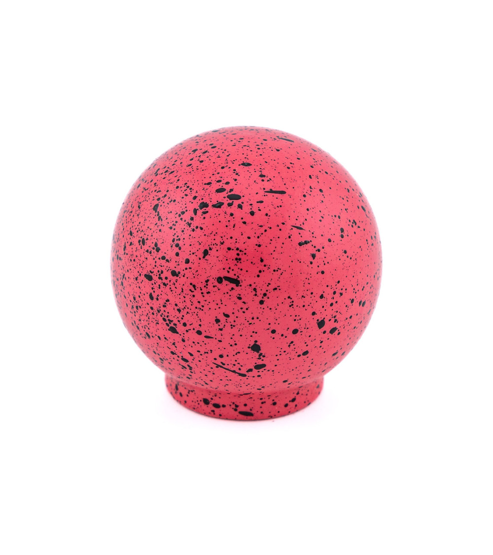 Beech wood furniture knob in dark pink and black Mix