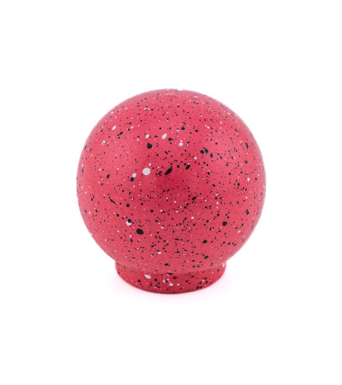 Beech wood furniture knob in dark pink and black and white Mix