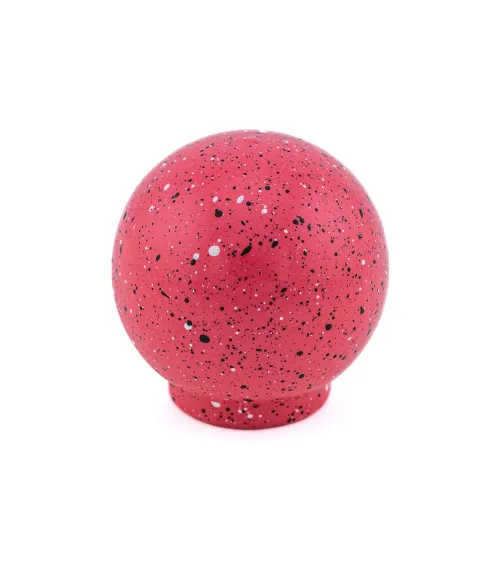 Beech wood furniture knob in dark pink and black and white Mix