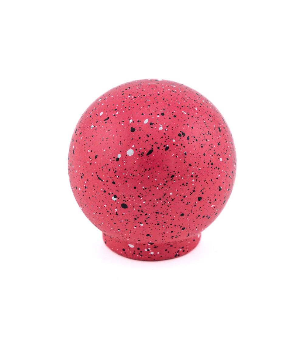 Beech wood furniture knob in dark pink and black and white Mix