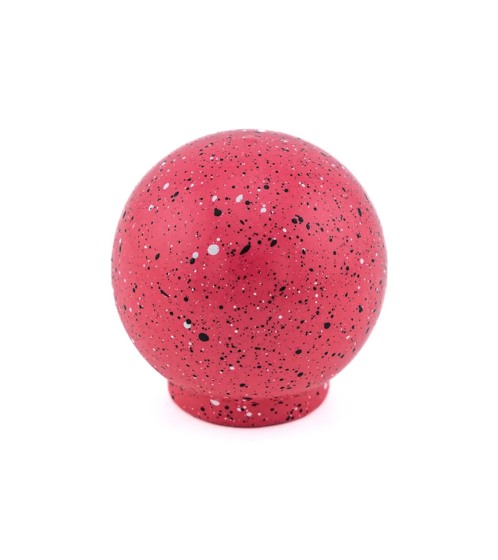 Beech wood furniture knob in dark pink and black and white Mix