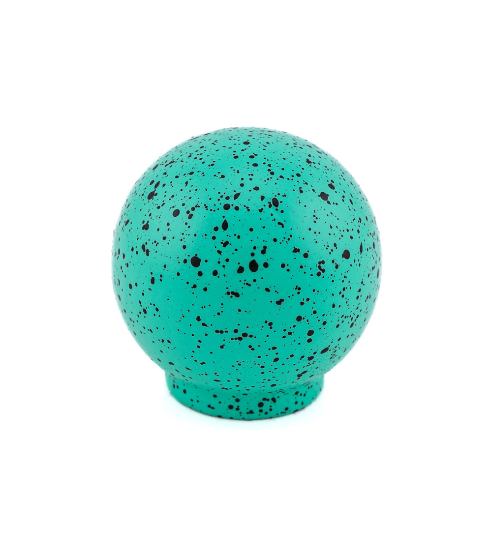 Beech wood furniture knob in light green and black Mix