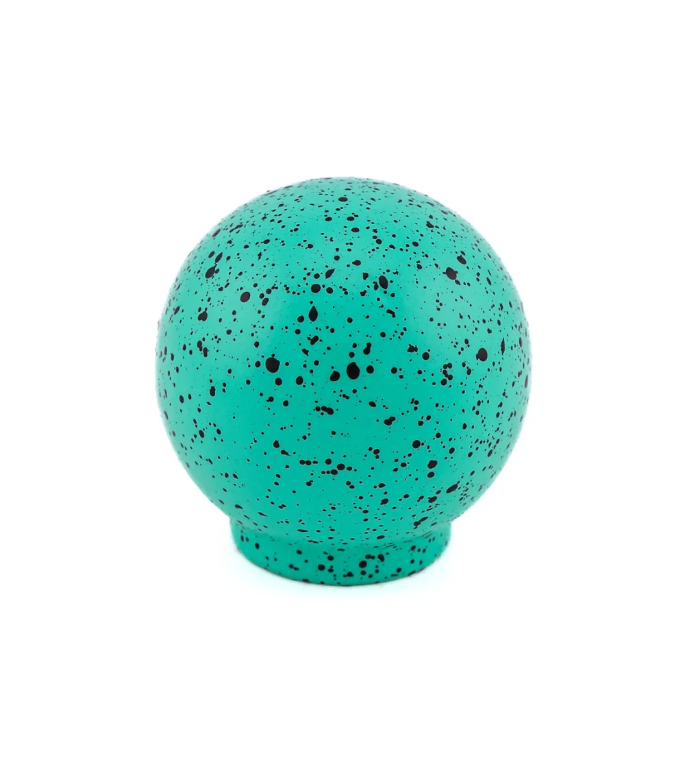 Beech wood furniture knob in light green and black Mix