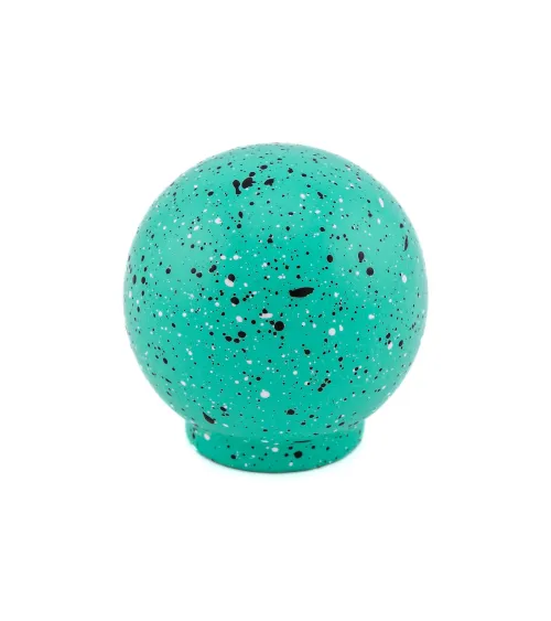 Beech wood furniture knob in light green and black and white Mix