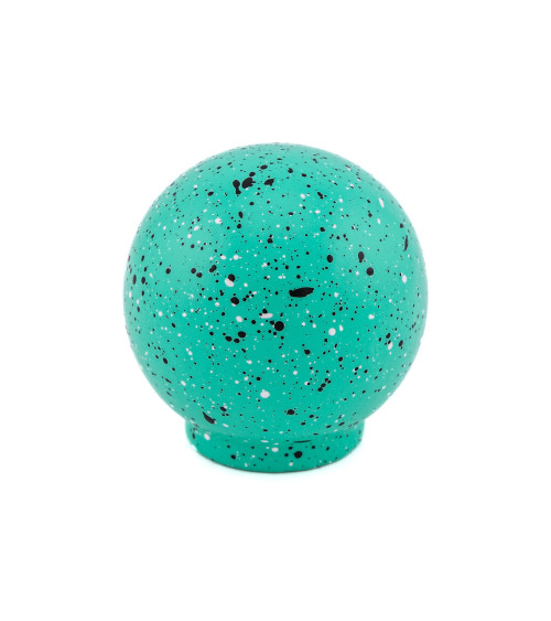 Beech wood furniture knob in light green and black and white Mix