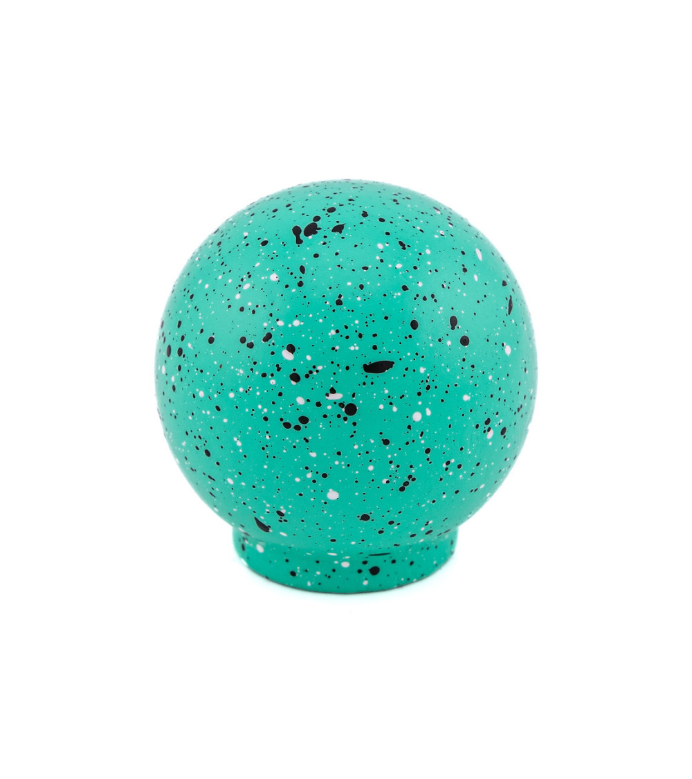 Beech wood furniture knob in light green and black and white Mix