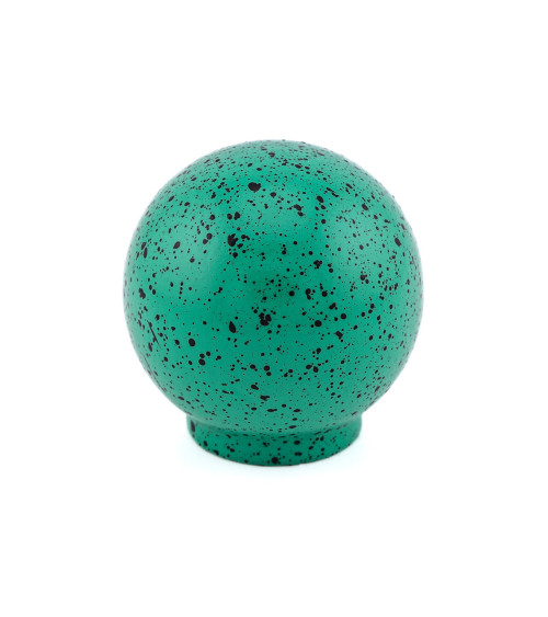 Beech wood furniture knob in green and black Mix