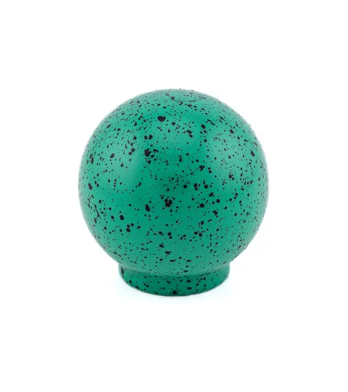 Beech wood furniture knob in green and black Mix