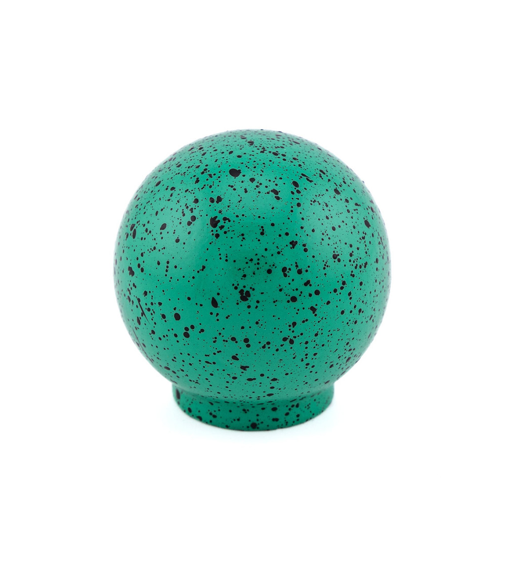 Beech wood furniture knob in green and black Mix