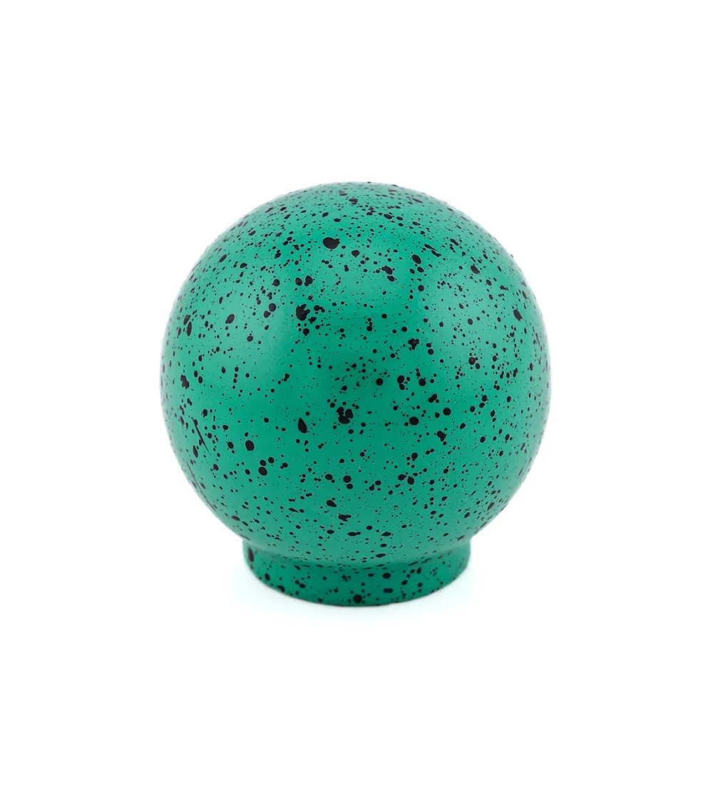 Beech wood furniture knob in green and black Mix
