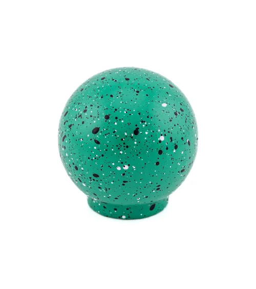 Beech wood furniture knob in green black and white Mix