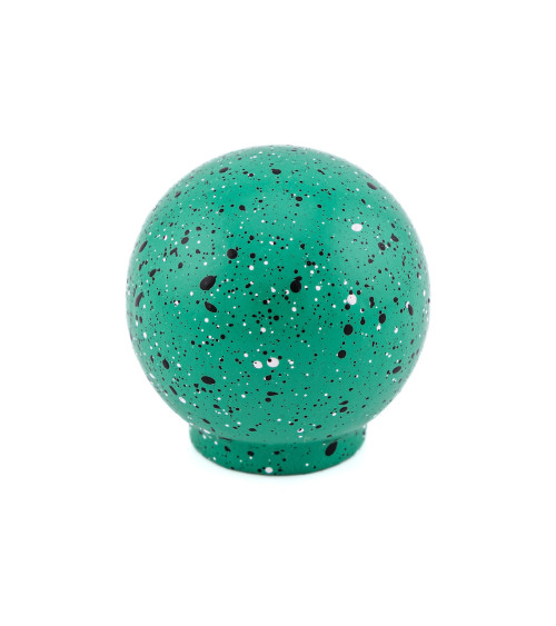 Beech wood furniture knob in green black and white Mix