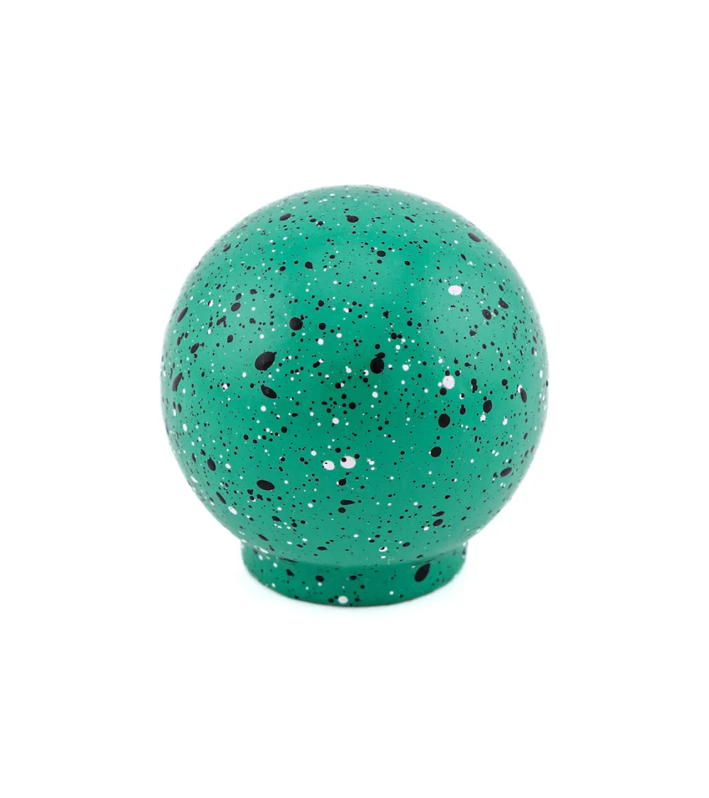 Beech wood furniture knob in green black and white Mix