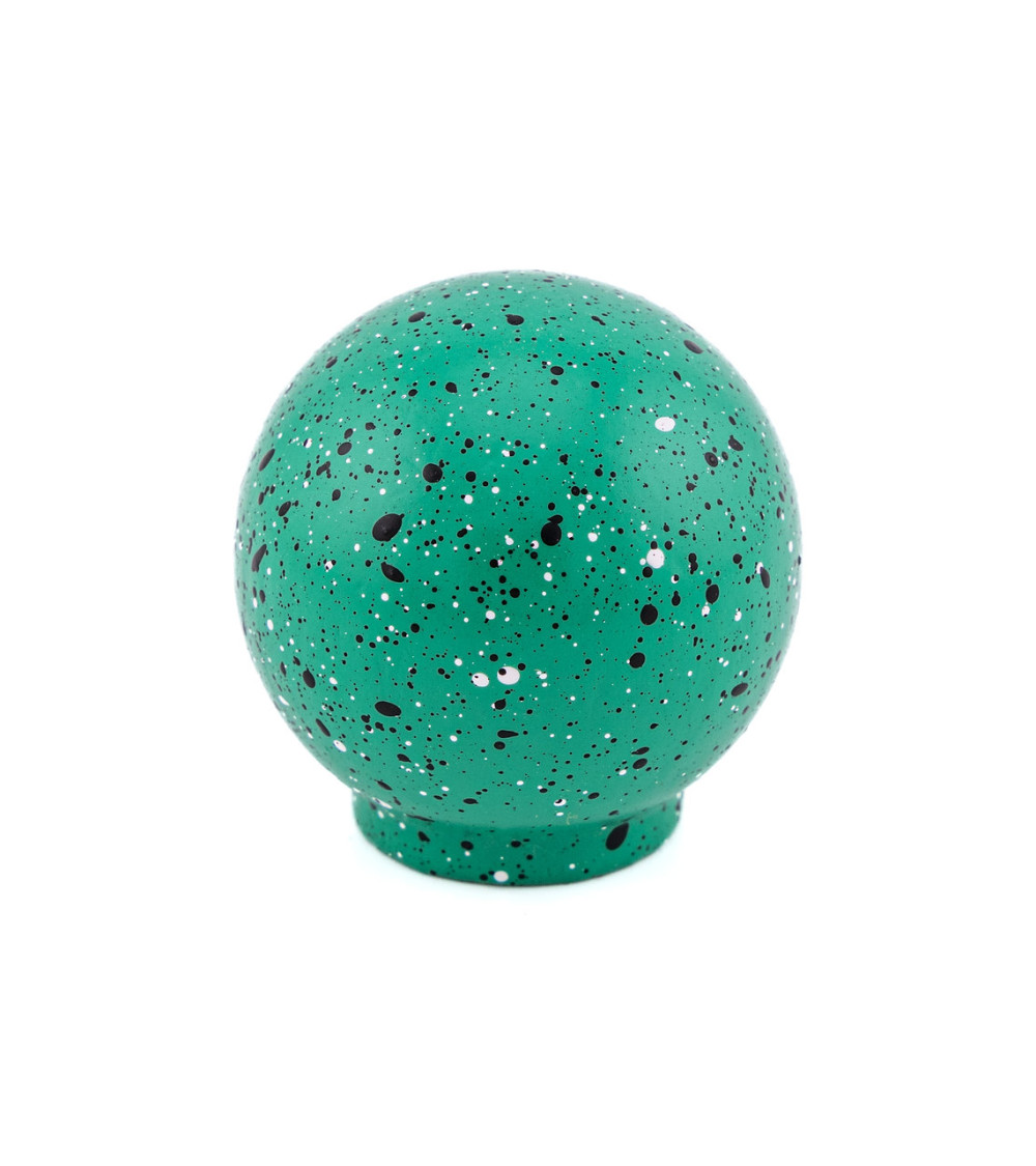 Beech wood furniture knob in green black and white Mix