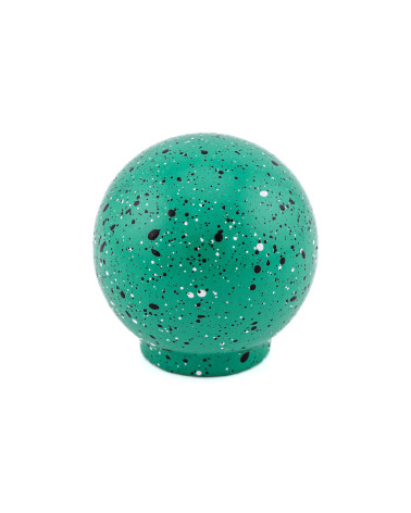 Beech wood furniture knob in green black and white Mix