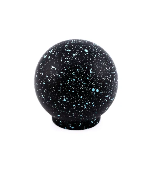Beech wood furniture knob in black and light blue Mix
