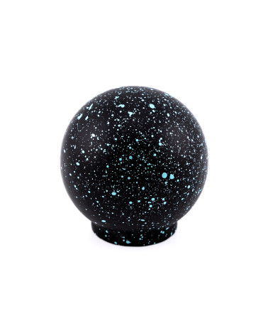 Beech wood furniture knob in black and light blue Mix