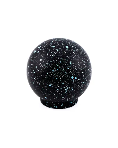 Beech wood furniture knob in black and light blue Mix