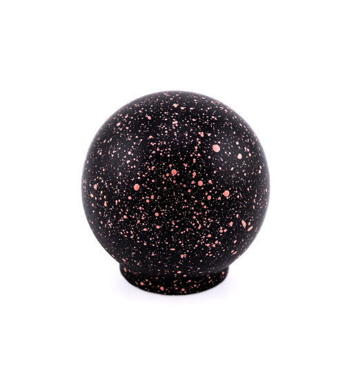 Beech wood furniture knob in black and dark pink Mix