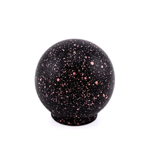 Beech wood furniture knob in black and dark pink Mix