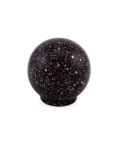 Beech wood furniture knob in black and dark pink Mix