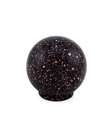 Beech wood furniture knob in black and dark pink Mix