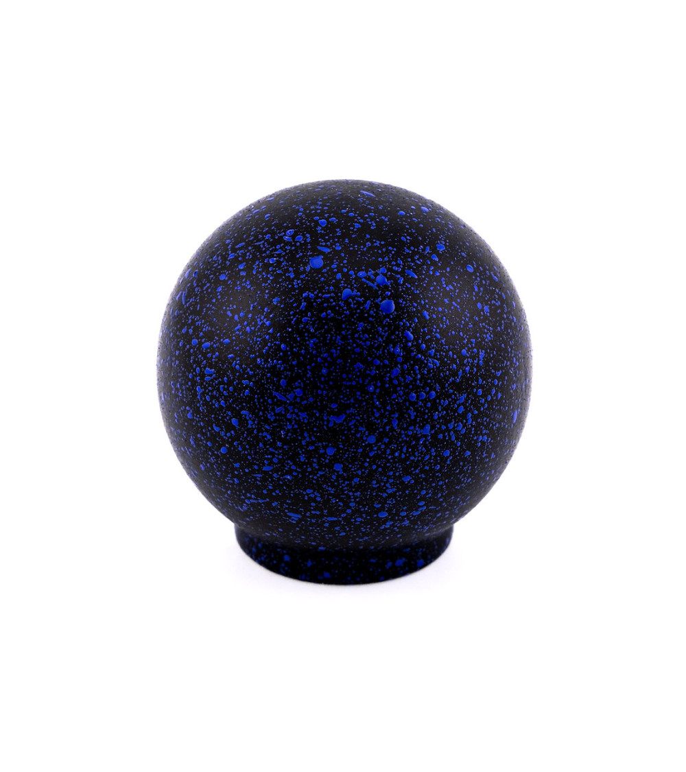Beech wood furniture knob in black and deep blue Mix