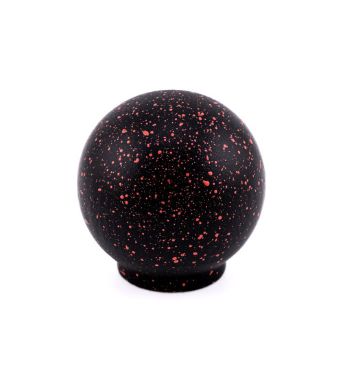 Furniture knob in black beech wood and red Mix