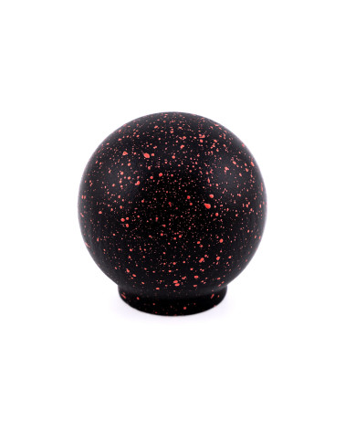 Furniture knob in black beech wood and red Mix
