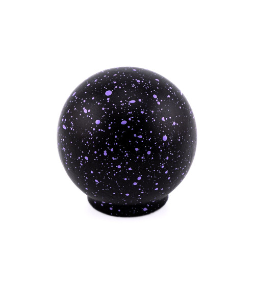 Furniture knob in black beech wood and purple Mix