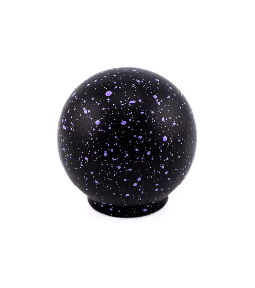 Furniture knob in black beech wood and purple Mix
