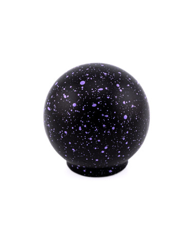 Furniture knob in black beech wood and purple Mix