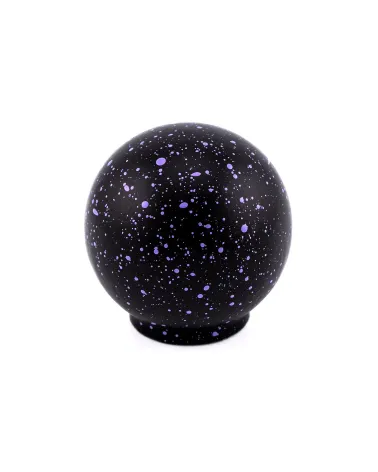 Furniture knob in black beech wood and purple Mix