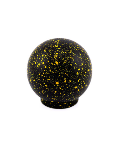 Furniture knob in black beech wood and lemon Mix