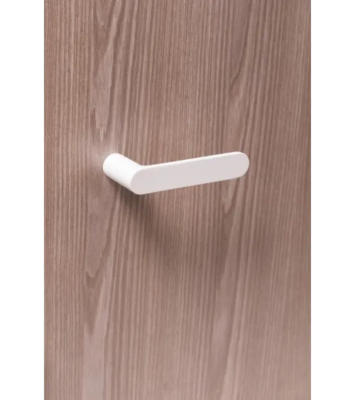 White door handle without plate VERUM Pure, minimalist design 2022 - designer handle