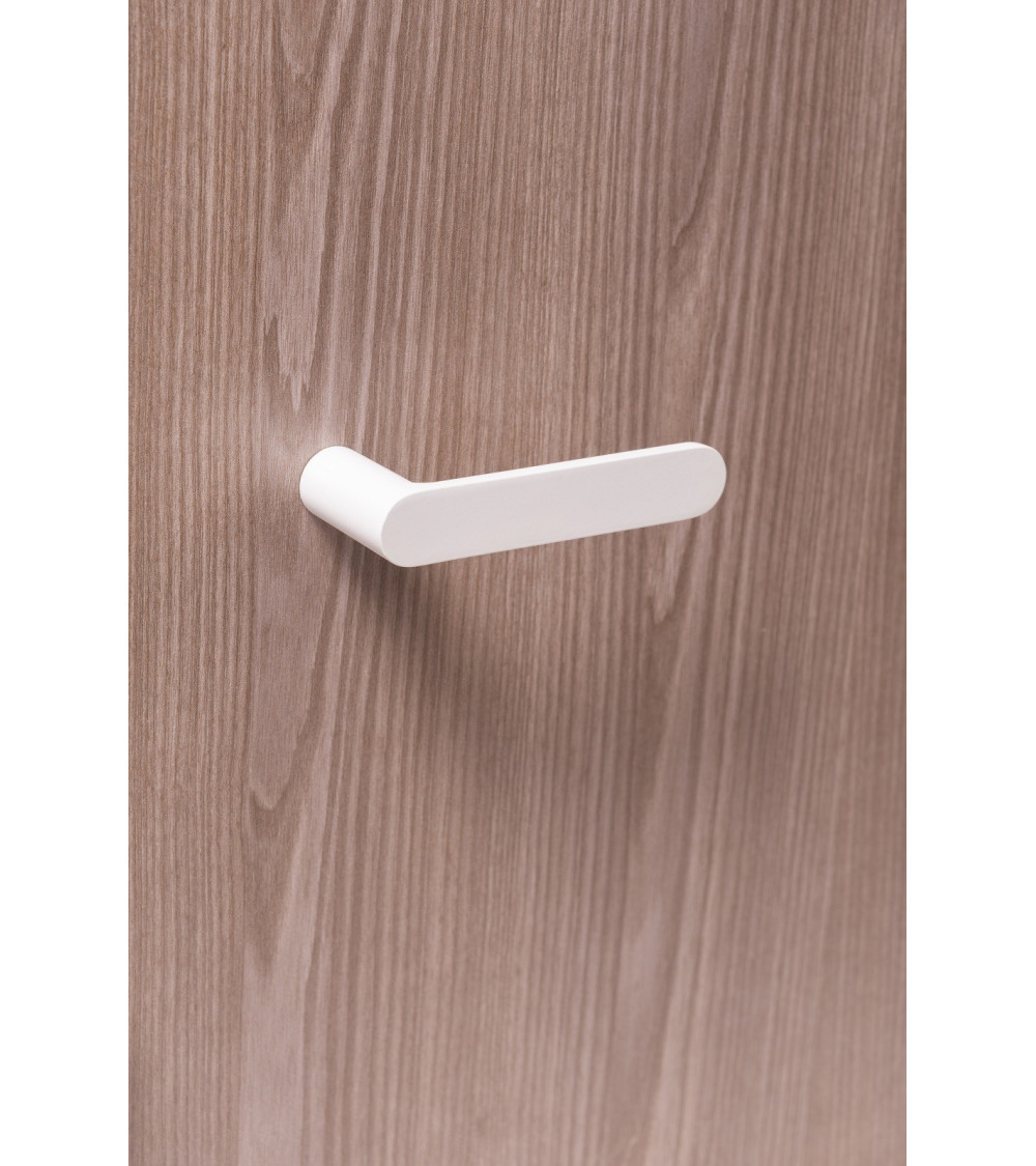 White door handle without plate VERUM Pure, minimalist design 2022 - designer handle