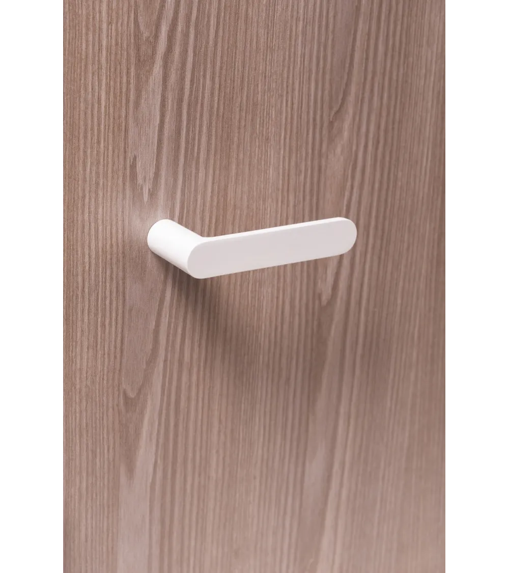 White door handle without plate VERUM Pure, minimalist design 2022 - designer handle
