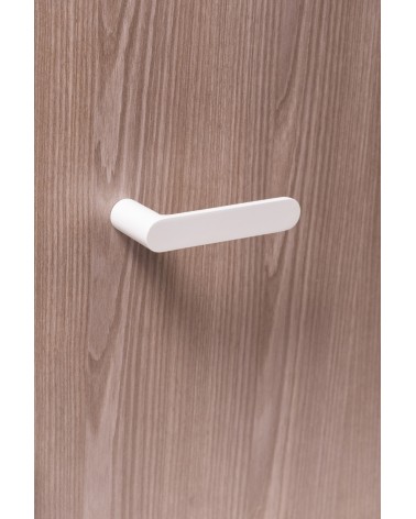 White door handle without plate VERUM Pure, minimalist design 2022 - designer handle