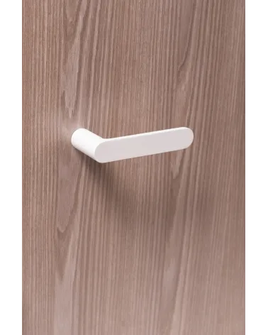 White door handle without plate VERUM Pure, minimalist design 2022 - designer handle