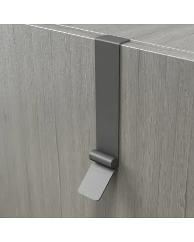 TORN anthracite/anthracite furniture handle fitted on a piece of furniture