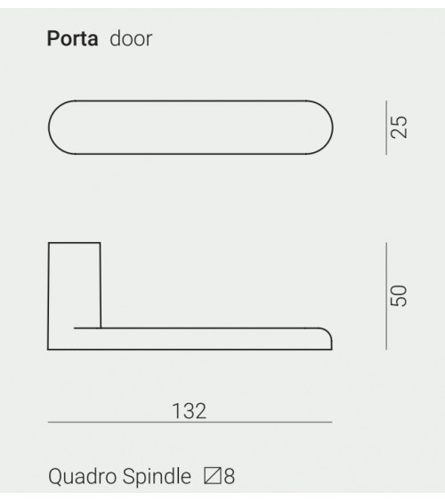 White door handle without plate VERUM Pure, minimalist design 2022 - designer handle