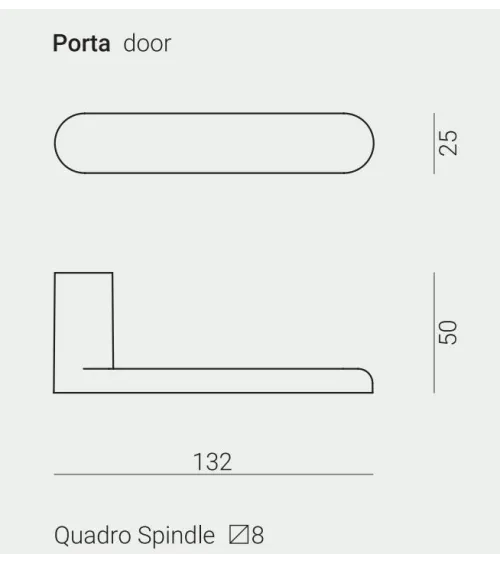 White door handle without plate VERUM Pure, minimalist design 2022 - designer handle