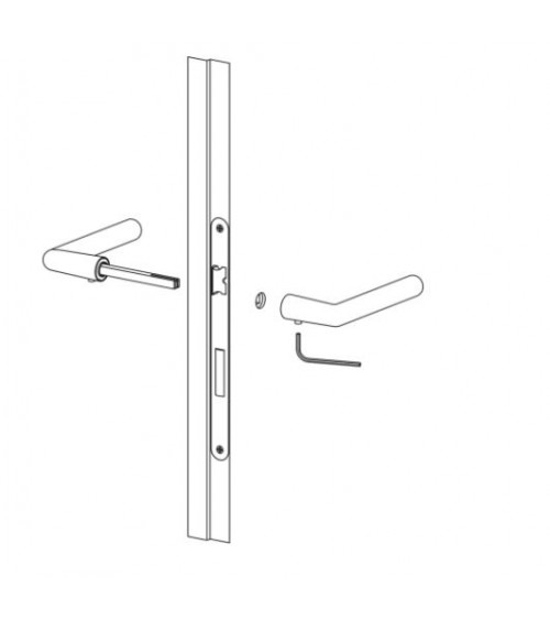White door handle without plate VERUM Pure, minimalist design 2022 - designer handle