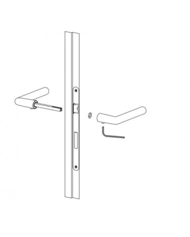 White door handle without plate VERUM Pure, minimalist design 2022 - designer handle