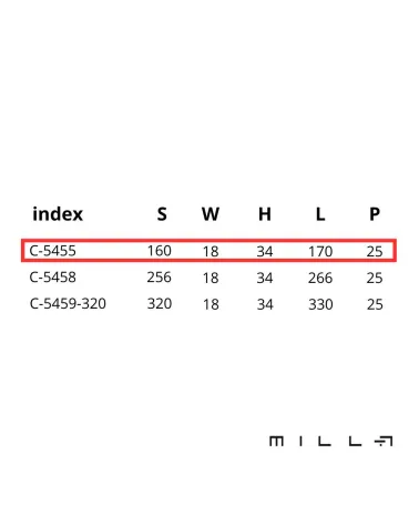 TWIX furniture handle with measurements