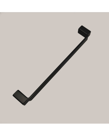 Matt black AMARO furniture handle design handle profile view