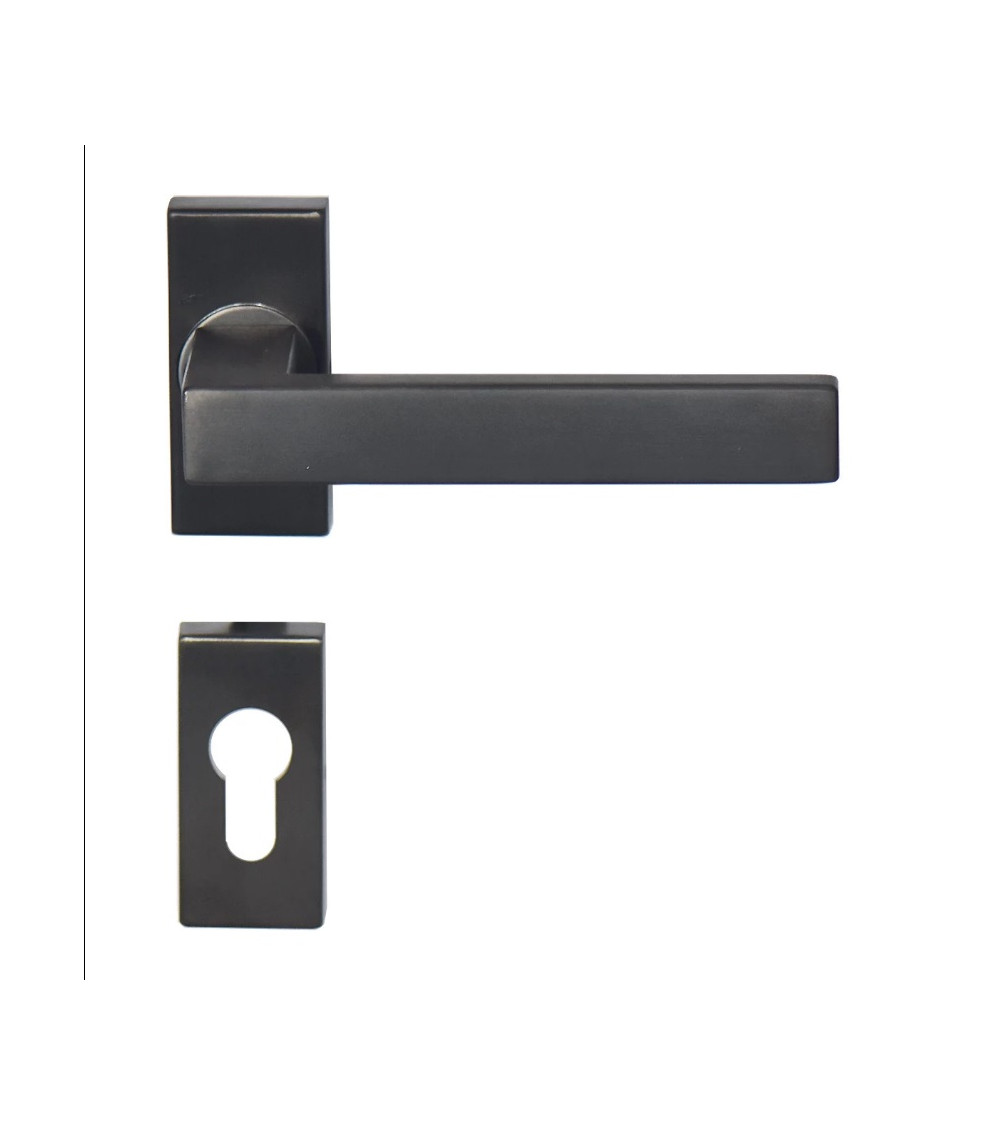 MAJESTEA Handle Rectangle Backplate Anthracite PVD
