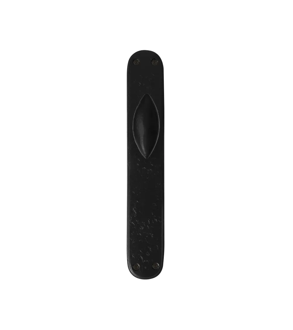 Retro-industrial iron door handle on oval plate 254 - design handle