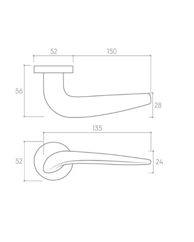SOFT round black door handles
